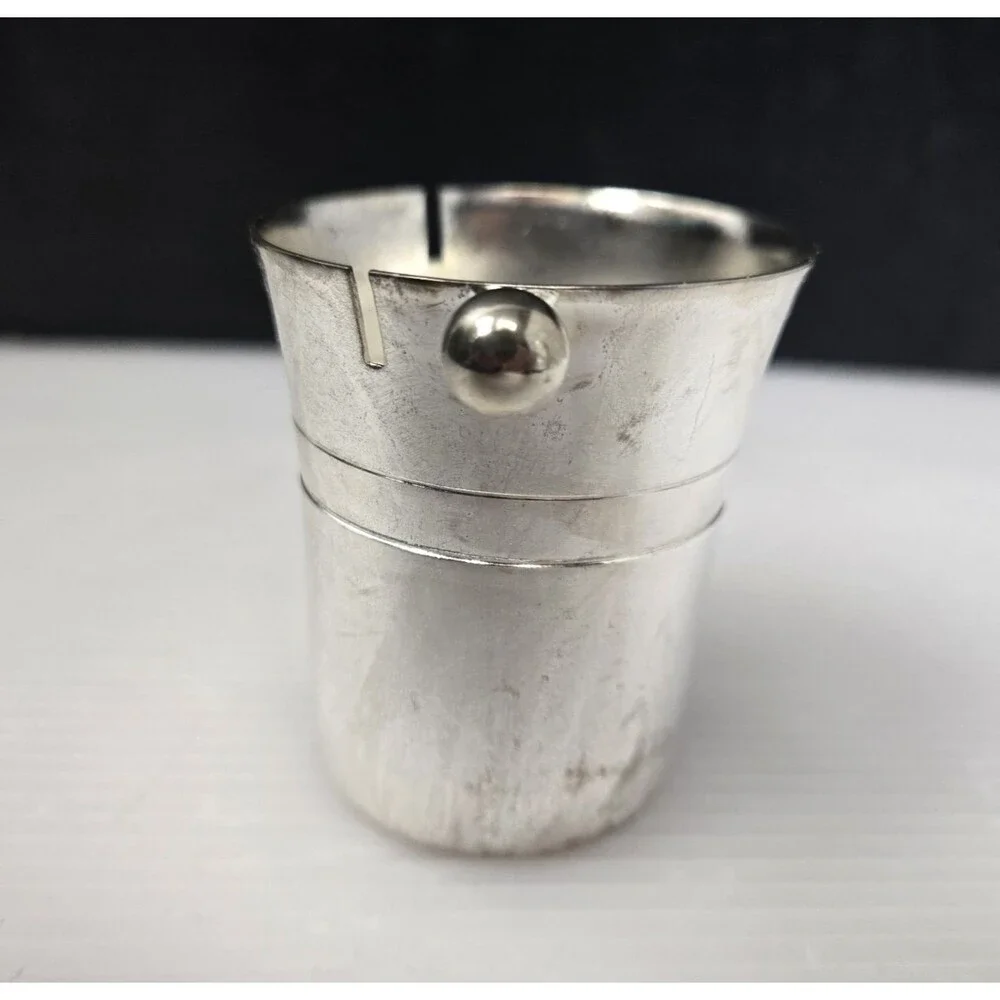 LaVie Silver Plate Mini Champagne Bucket Placecard Holder Toothpick Holder